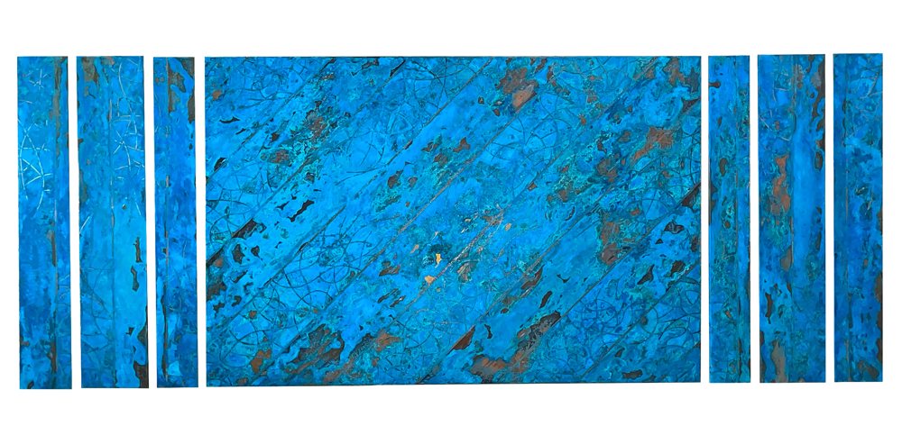 Kupferne Emanzipation – Wandbild aus patiniertem Kupfer